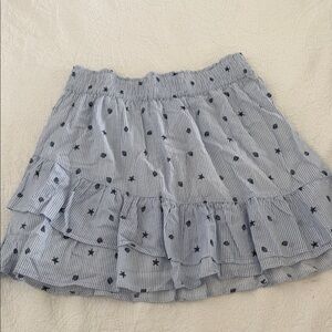 Nautica Blue Striped shell detail Ruffle Skirt
